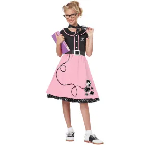 50's Sweetheart Black & Pink Costume