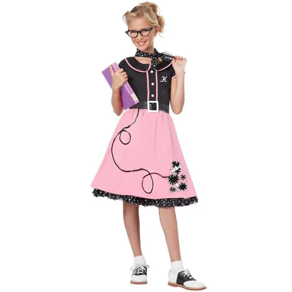 50's Sweetheart Black & Pink Costume