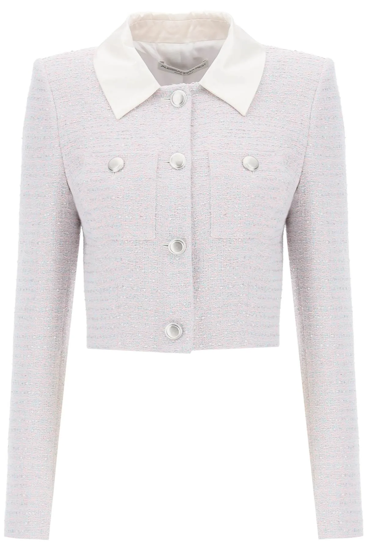 Alessandra Rich Cropped Jacket In Tweed Boucle'