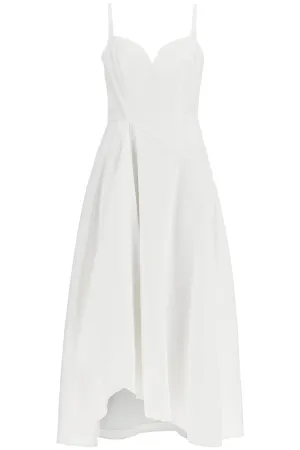 Alexander Mcqueen Midi Dress With Sweetheart Neckline