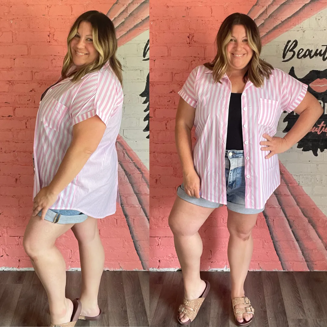 Andie Stripe Button Tunic