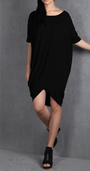 Asymmetric Oversized Twisted Top,Party Long Tunic, Loose TSHIRT -BB515