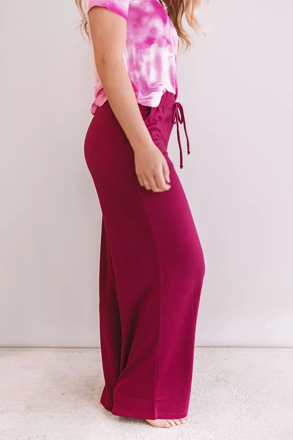 Babe Next Door Pants In Berry