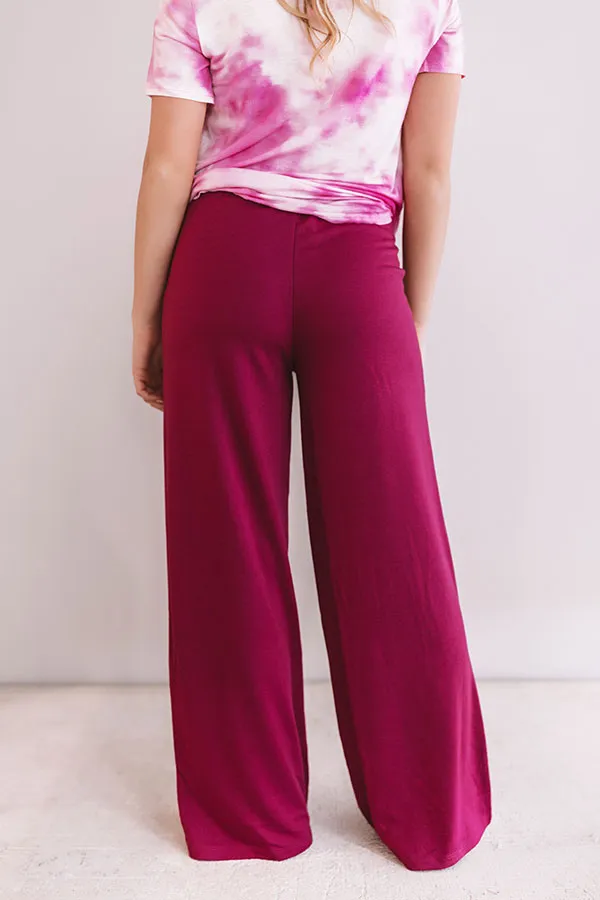 Babe Next Door Pants In Berry