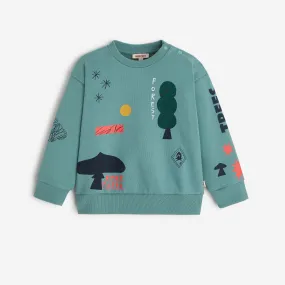 Baby boys' green sweatshirt