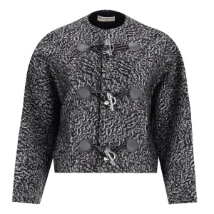 Balenciaga Wool & Silk Blend Astrakhan-Jacquard Jacket. Size 38IT