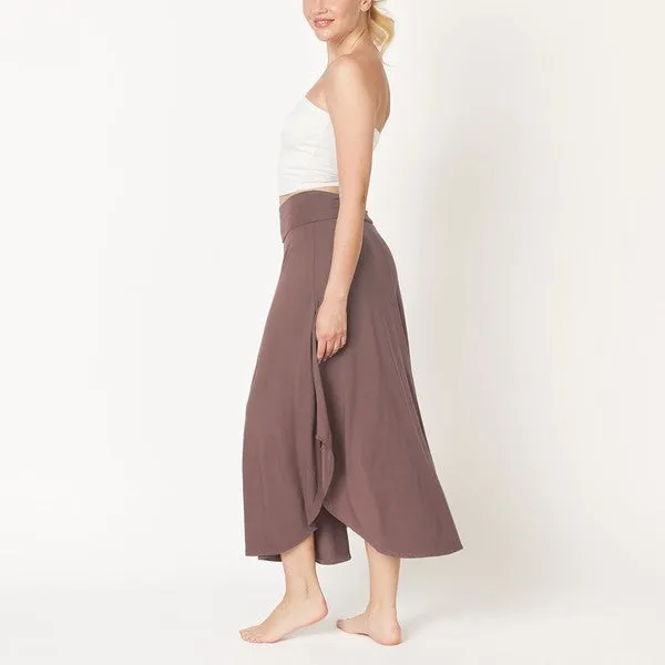 BAMBOO BAND WAIST MAXI SKIRT