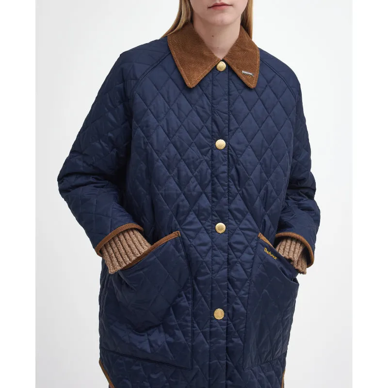 Barbour 30th Anniversary Oversized Ladies Liddesdale Jacket - Navy/Classic