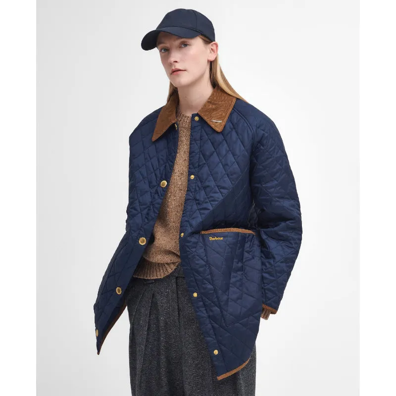 Barbour 30th Anniversary Oversized Ladies Liddesdale Jacket - Navy/Classic