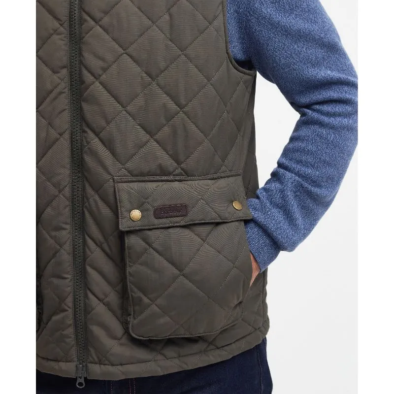 Barbour Fernwood Mens Quilted Gilet - Dark Olive