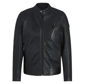 Belstaff V Racer Leather Jacket in Bright Navy