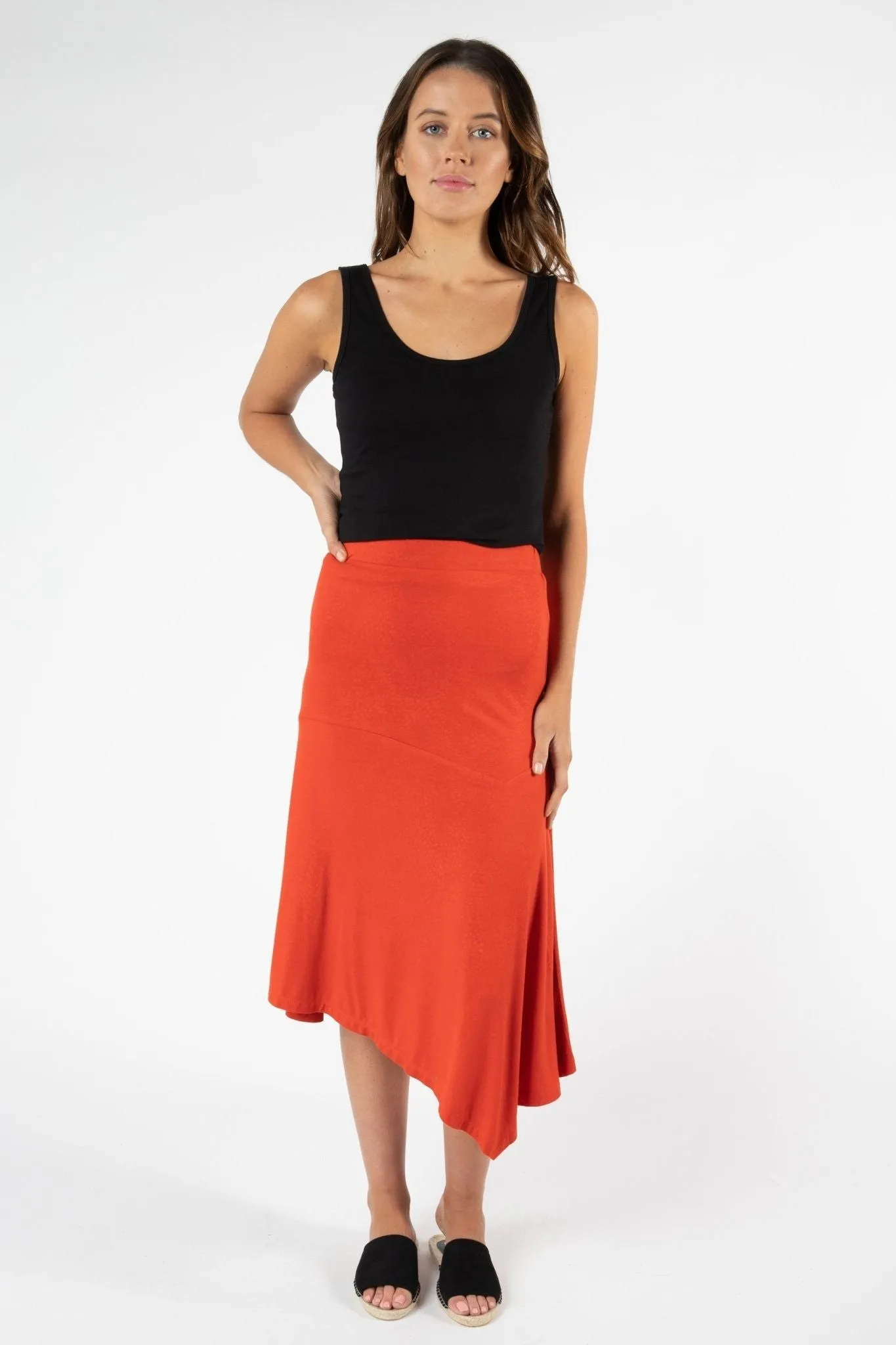 Betty Basics San Pablo Skirt in Sunset Red