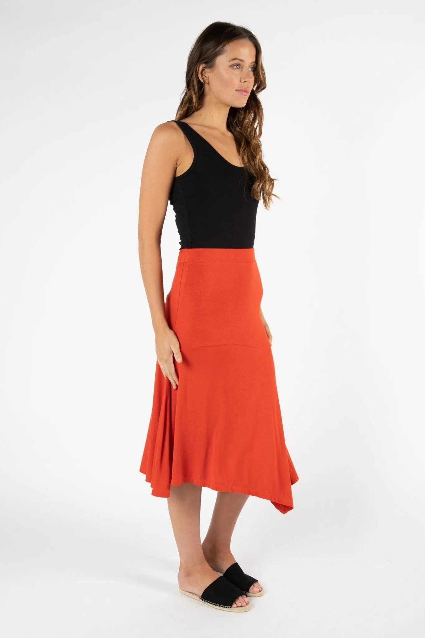 Betty Basics San Pablo Skirt in Sunset Red