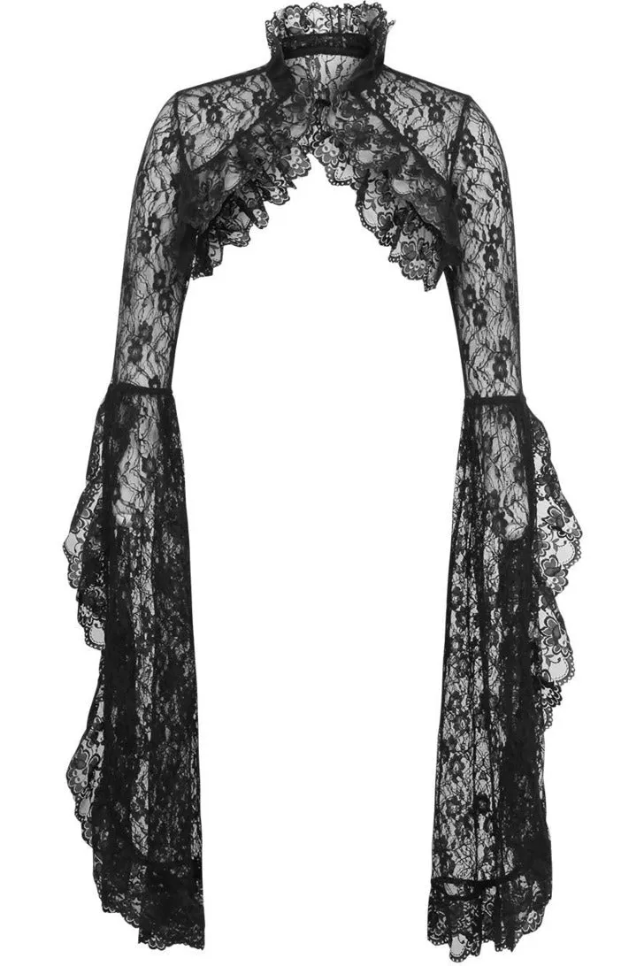 Black Lace Shrug Bolero Jacket