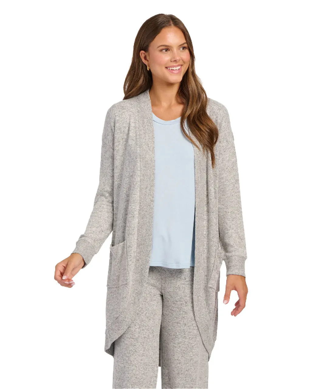 Boxercraft Ladies Cuddle Oxford Heather Cardigan