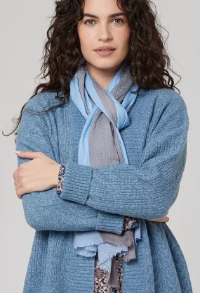 Brianna Cable Knit Cardigan - Soft Blue