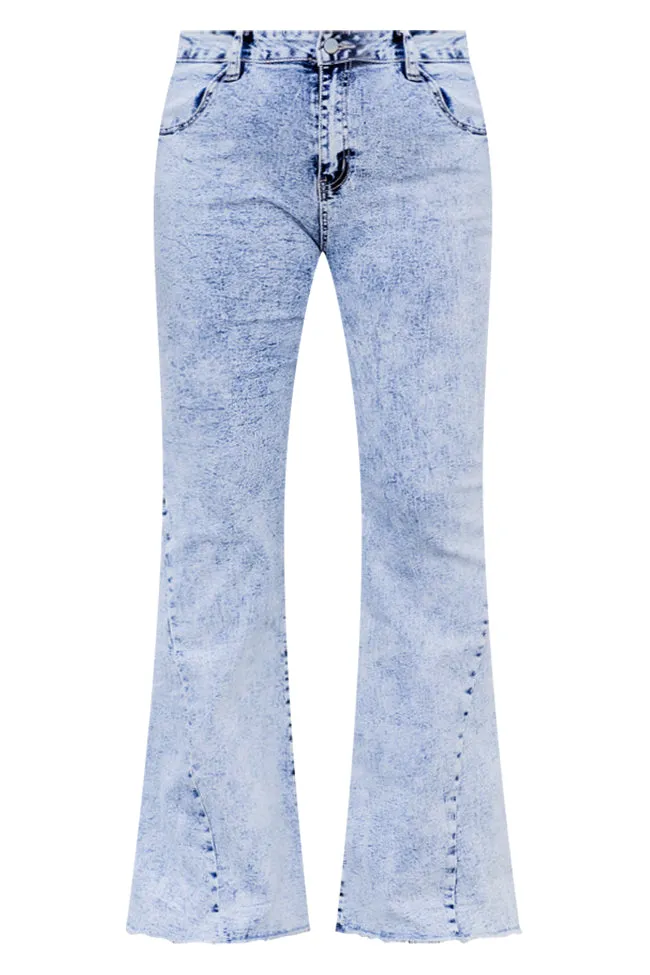 Caroline Acid Wash High Waisted Flare Jeans FINAL SALE