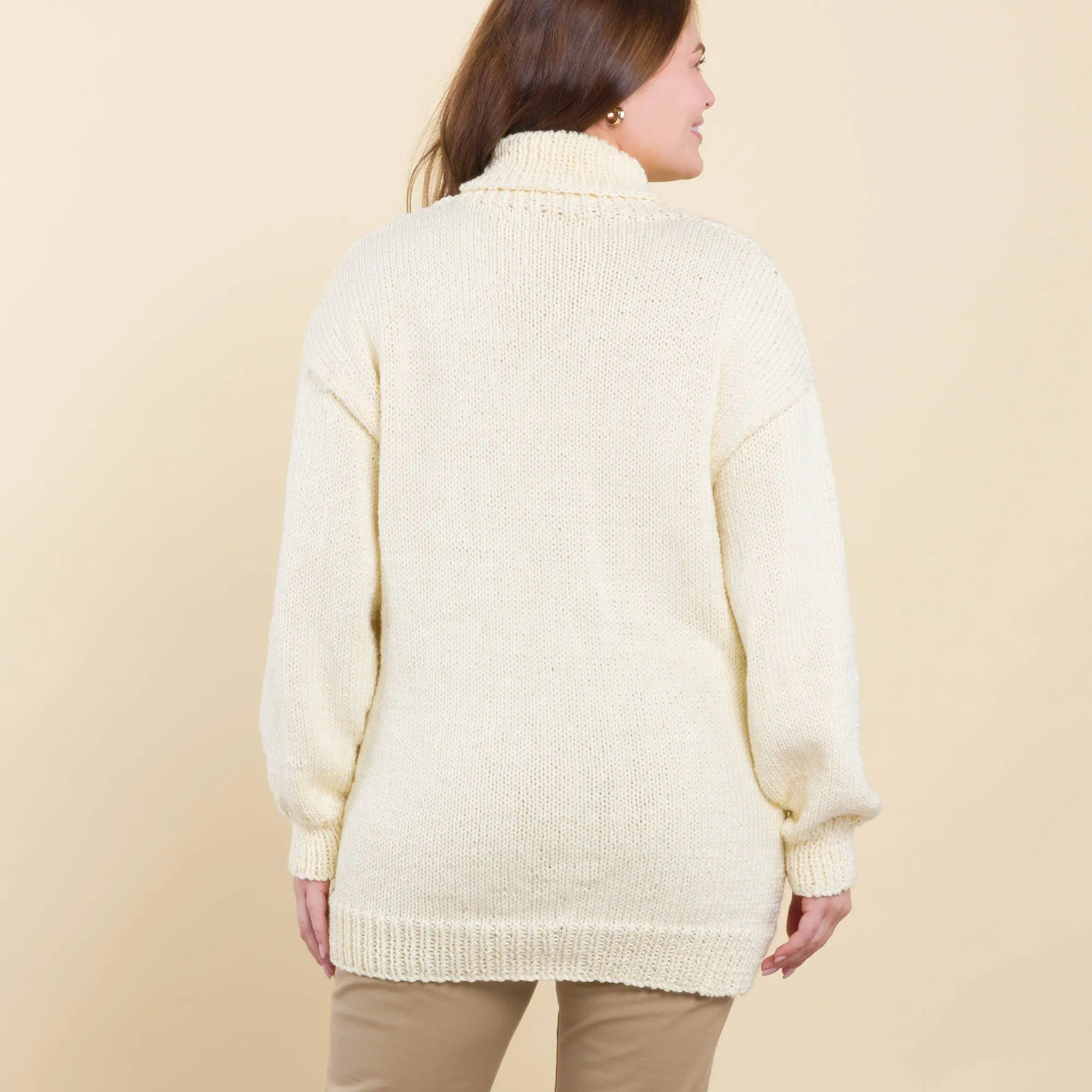 Caron Knit Cabled Pullover