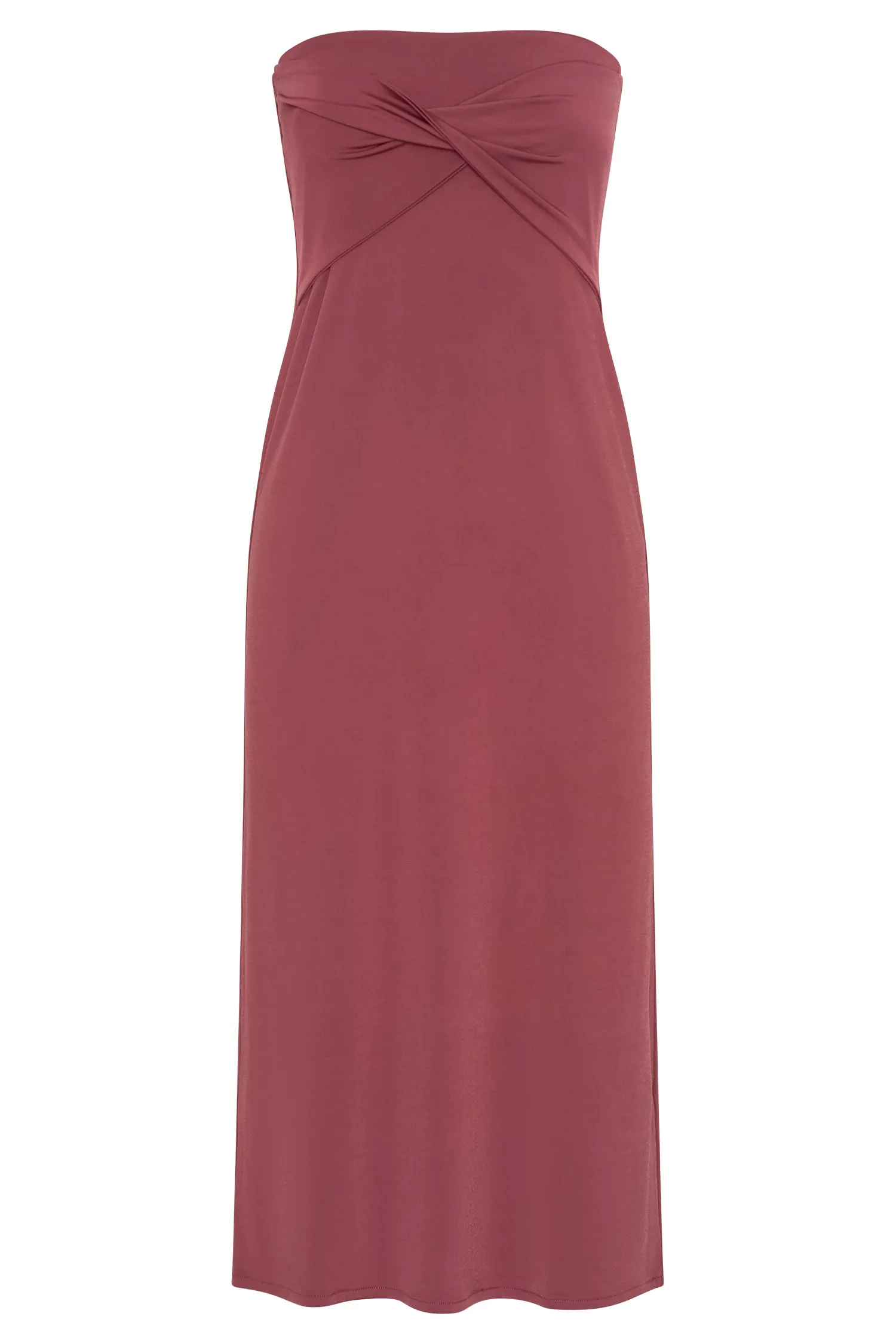 Ceri Maxi Twist Skirt - Wine