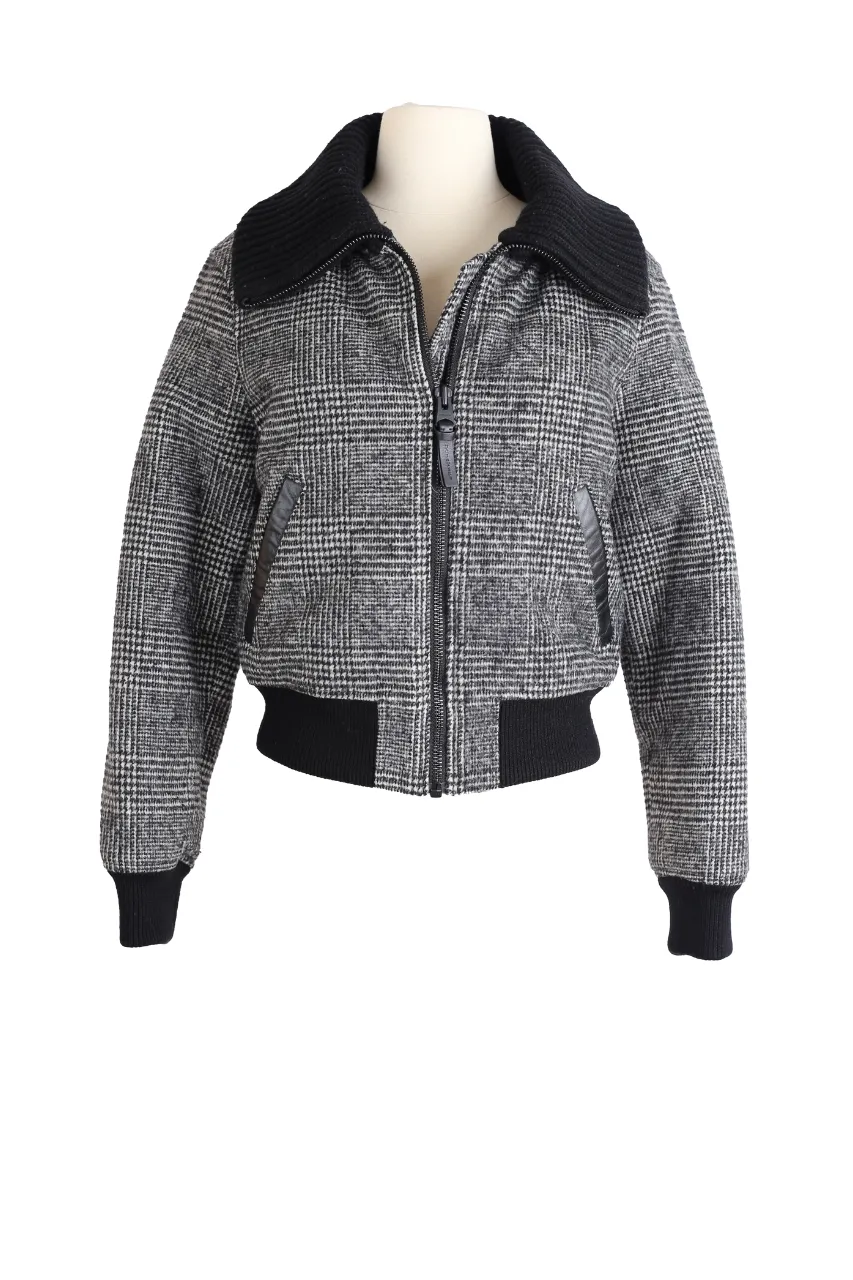 Cropped Down Wool Jacket