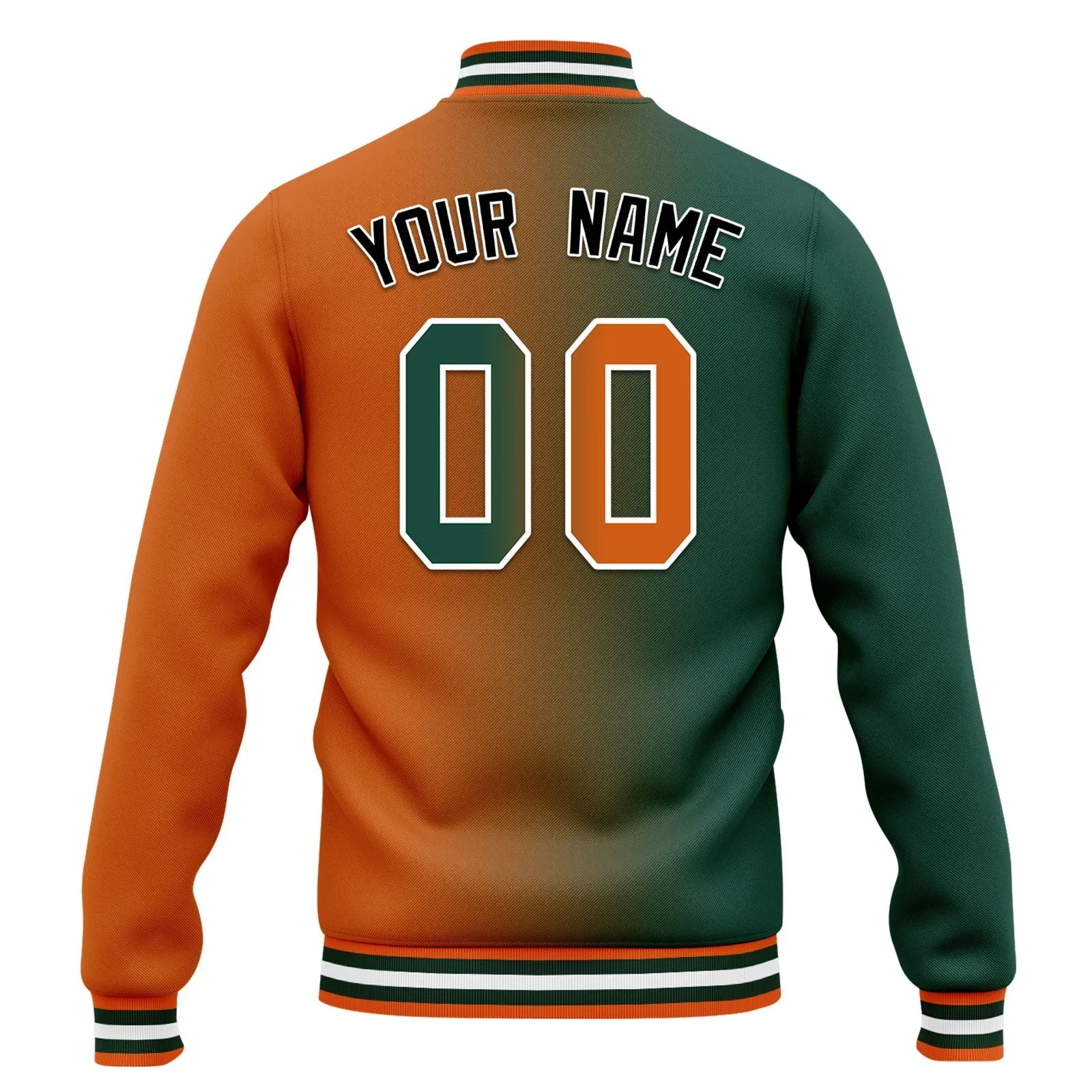 Custom Gradient Fashion Jacket Bomber Full-Snap Varsity Letterman Personalized Jacket FZ005-D028015-8