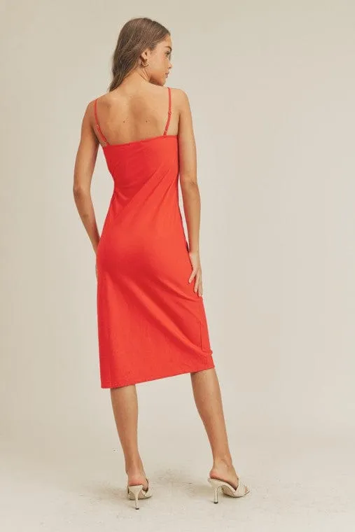 Darien Cut Out Maxi Dress Crimson