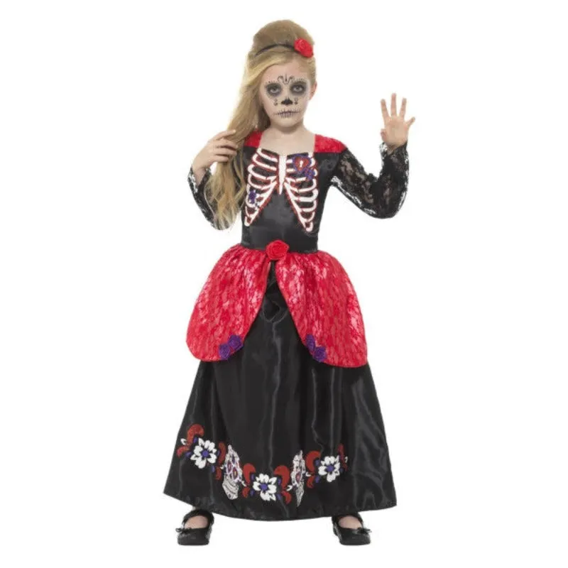 Deluxe Day of the Dead Costume - Girls