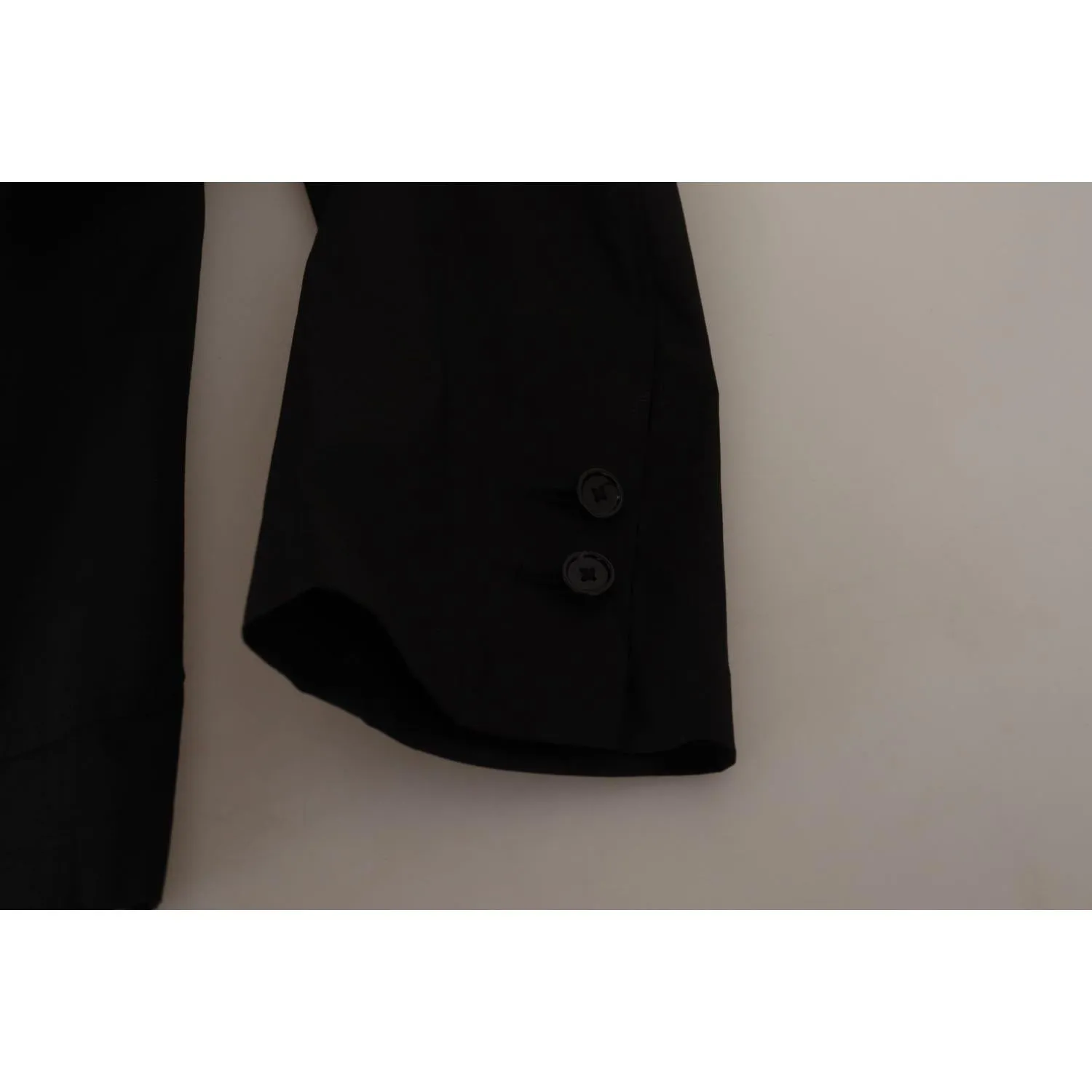 Dolce & Gabbana Elegant Black Cotton-Wool Blend Blazer Jacket