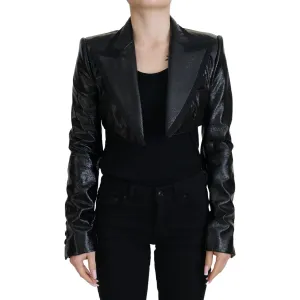 Dolce & Gabbana Elegant Cropped Black Designer Jacket