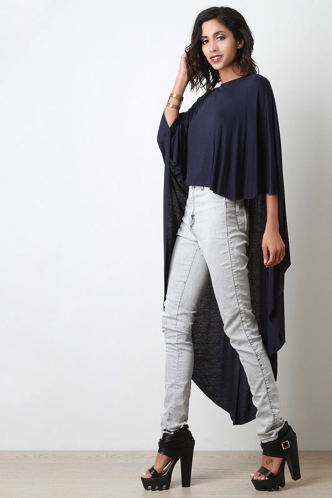 Dolman High-Low Cape Top