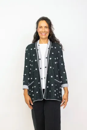 Double Faced Dot Cardigan