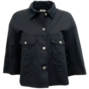 Dries van Noten Black Cotton Cropped Swing Jacket