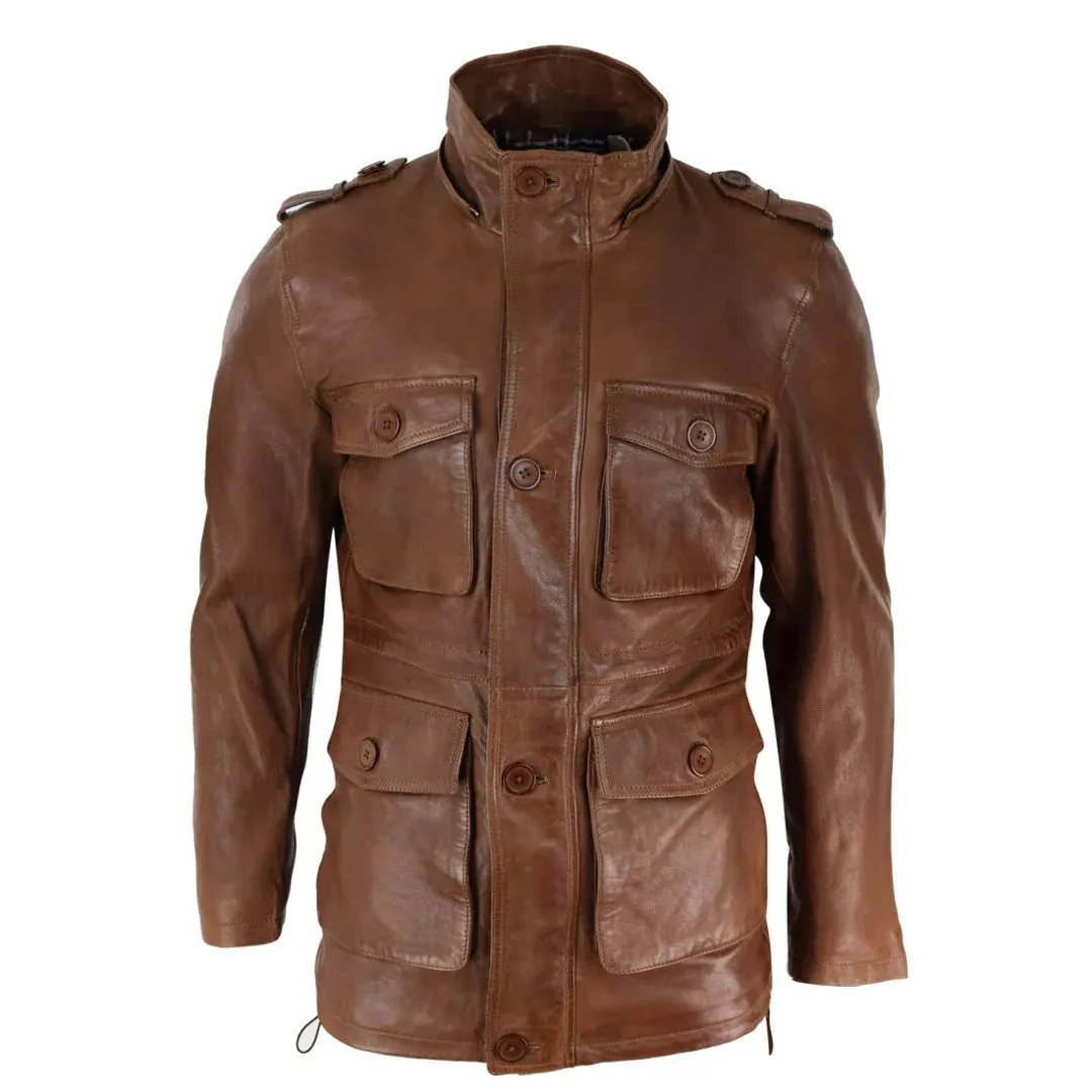 Duffle Jacket Coat Safari Detachable Hood Military