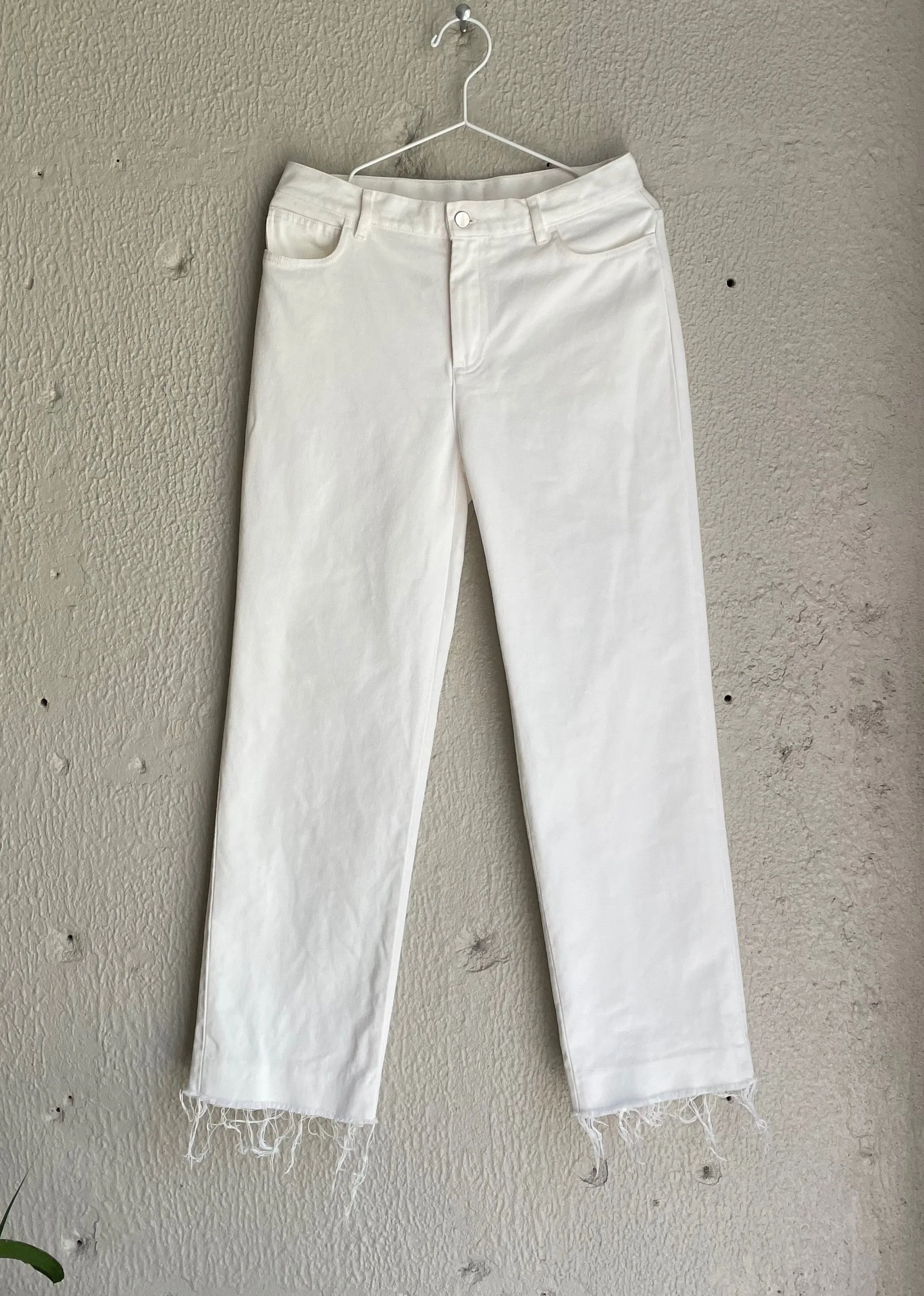 EARLYMADE Patricia Pants Raw Edge Botton — ECRU