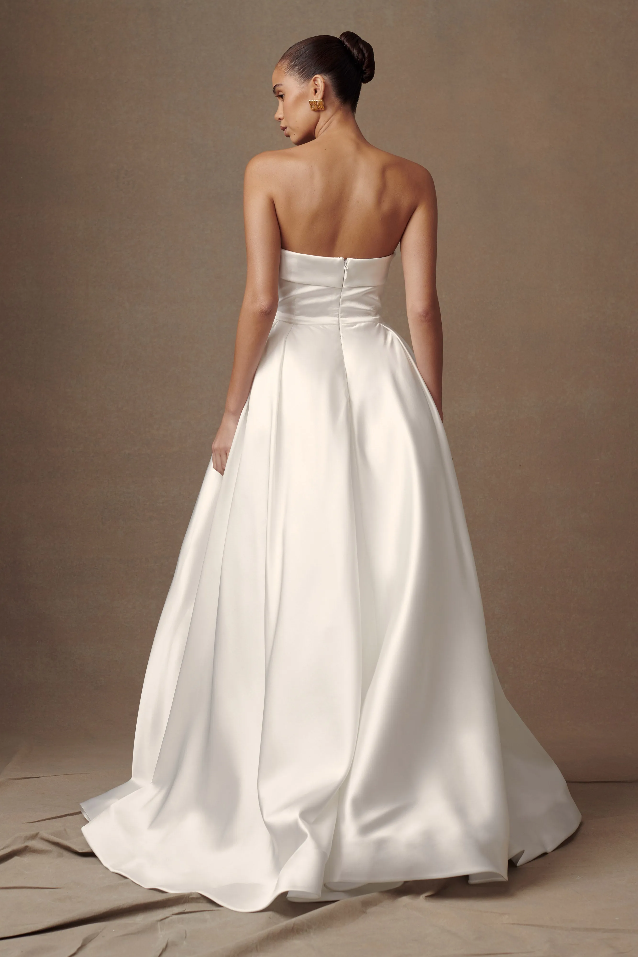 Eileen Strapless Wedding Gown - White