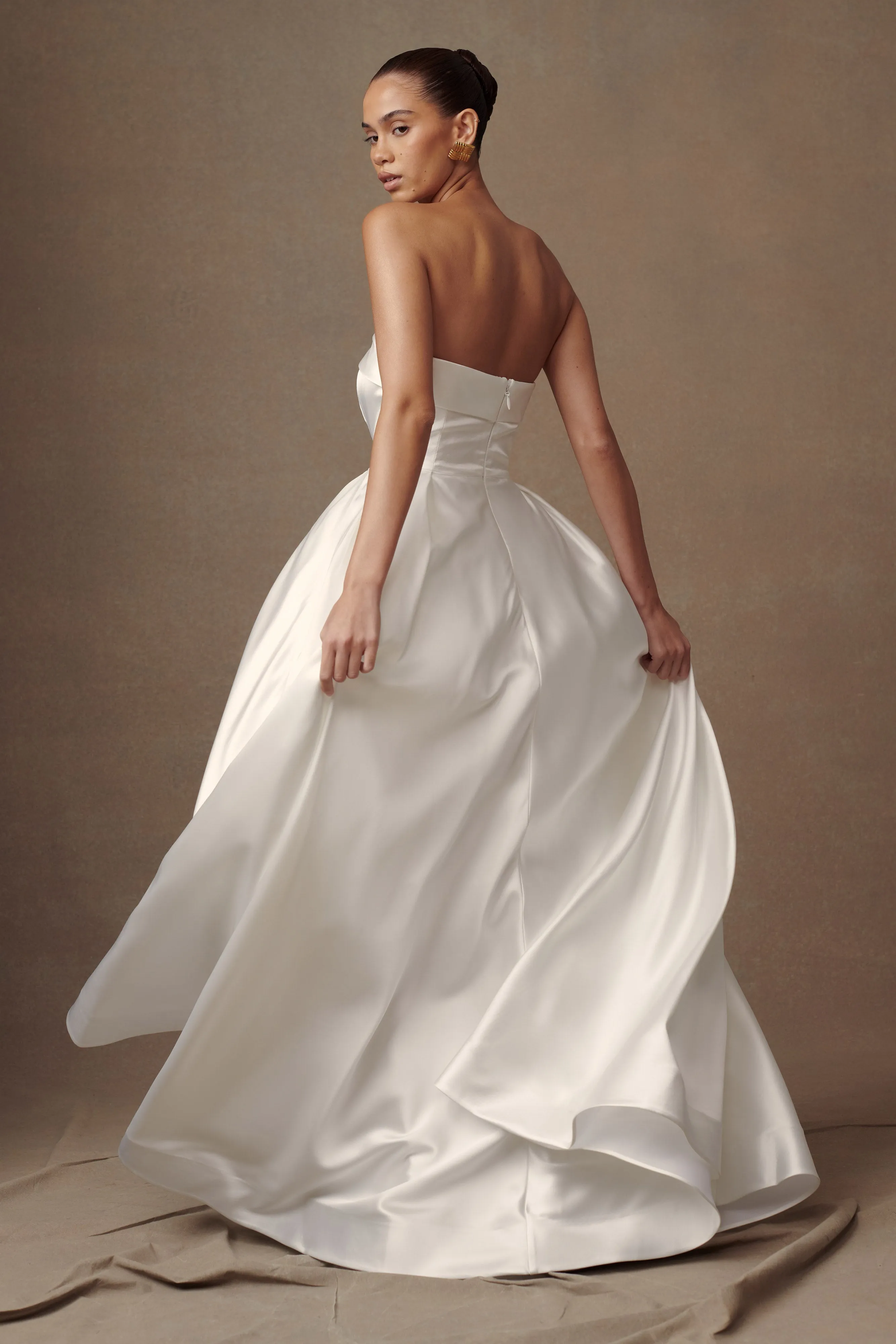 Eileen Strapless Wedding Gown - White