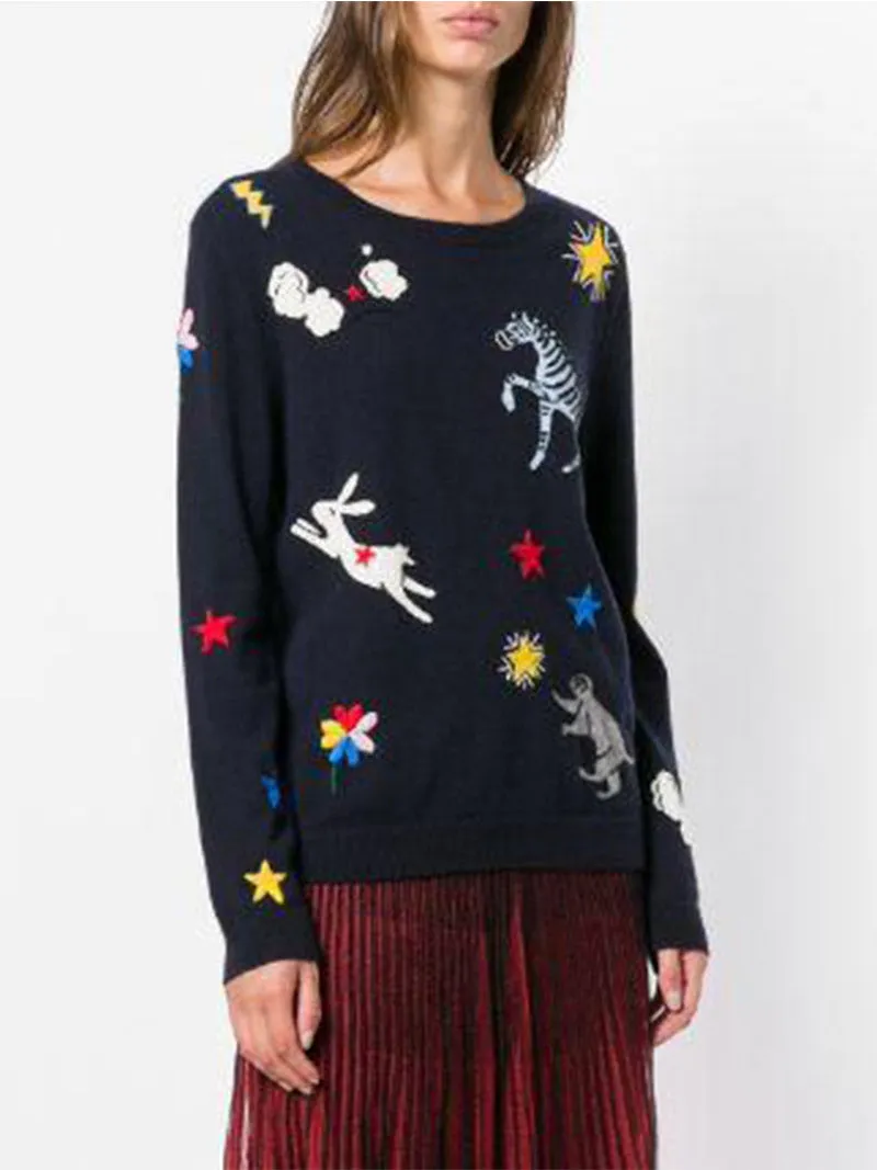 Embroidered Fitted Sweater