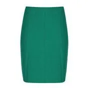 Emerald Boiled Wool A-Line Panel Skirt