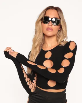 Endless Nights Long Sleeve Crop Top