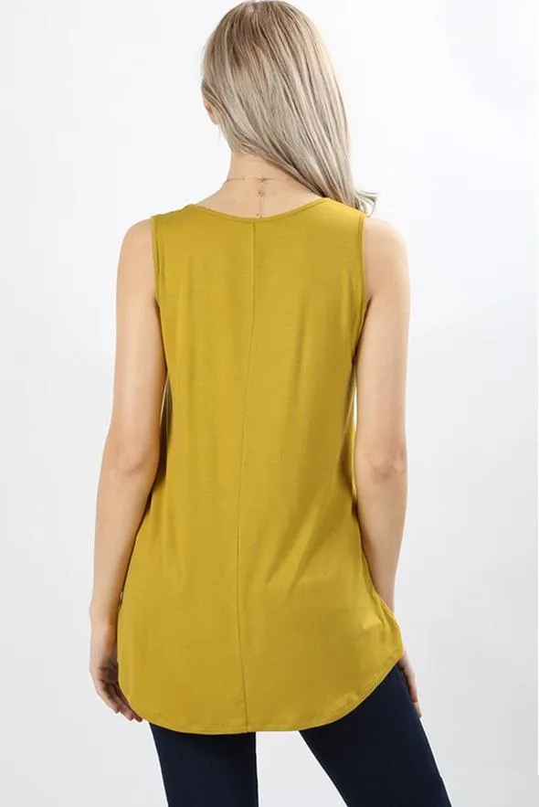 Essential Solid Layering Tunic Tank - More Colors!