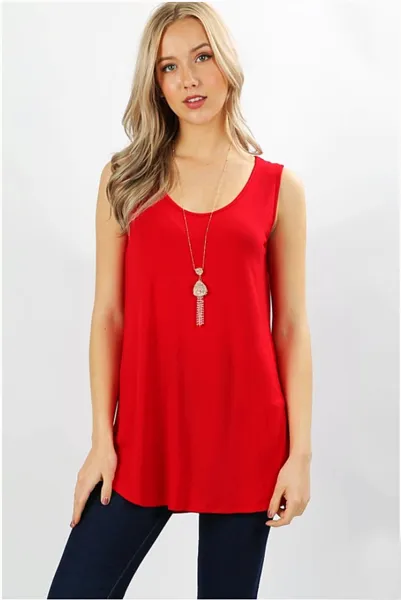 Essential Solid Layering Tunic Tank - More Colors!