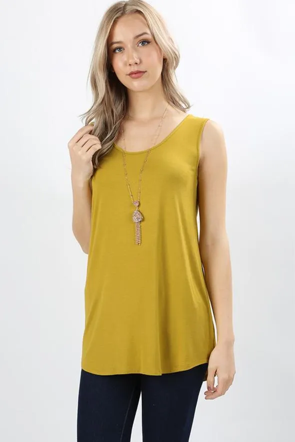 Essential Solid Layering Tunic Tank - More Colors!