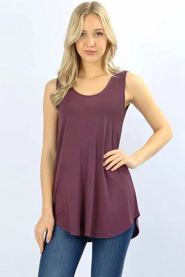 Essential Solid Layering Tunic Tank - More Colors!