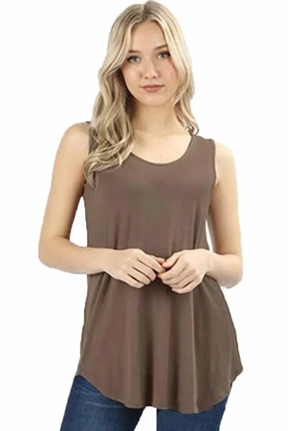 Essential Solid Layering Tunic Tank - More Colors!