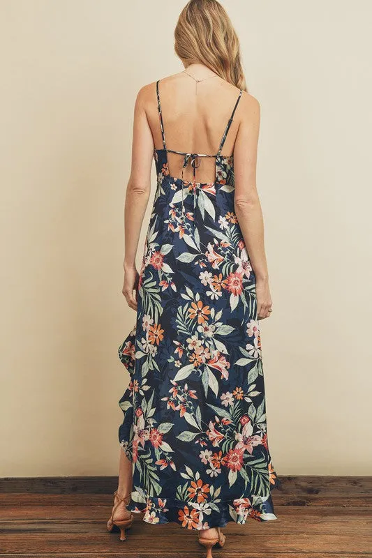 Evie Tropical Floral Print Maxi