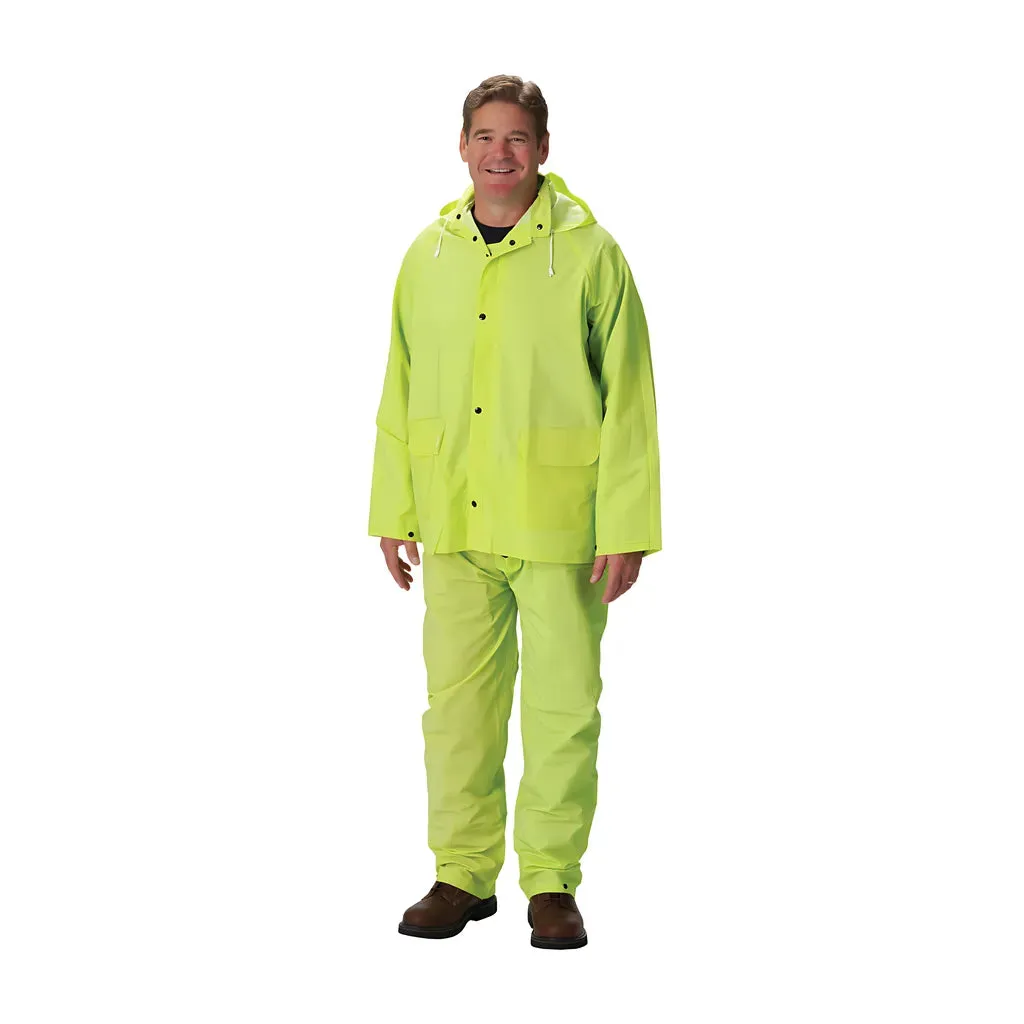 Falcon 201-355X5 Premium Hi-Vis Three-Piece Rainsuit - 0.35mm