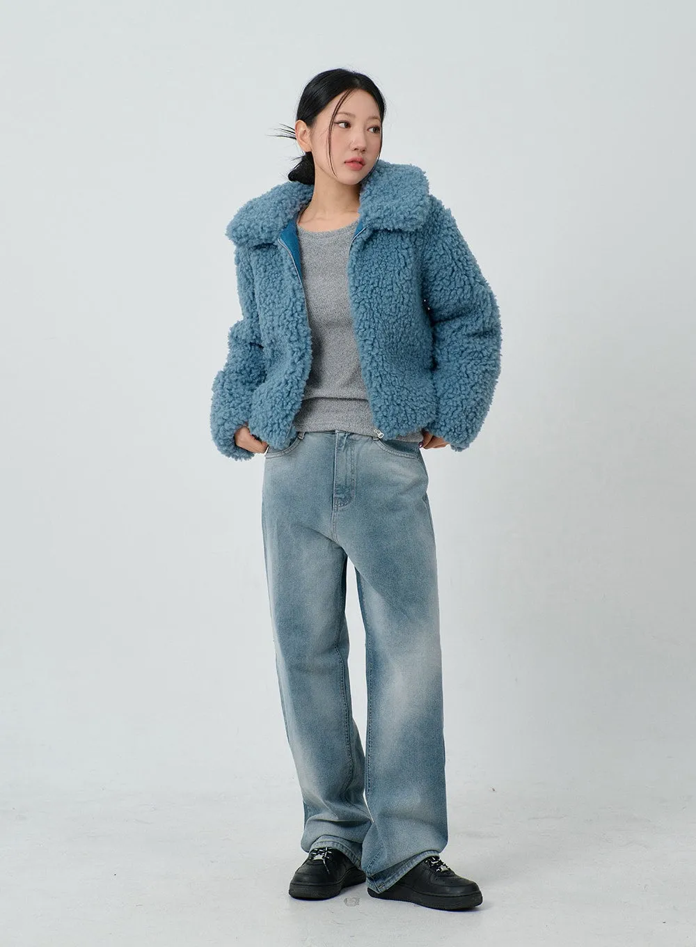 Faux Fur Cropped Jacket CJ304