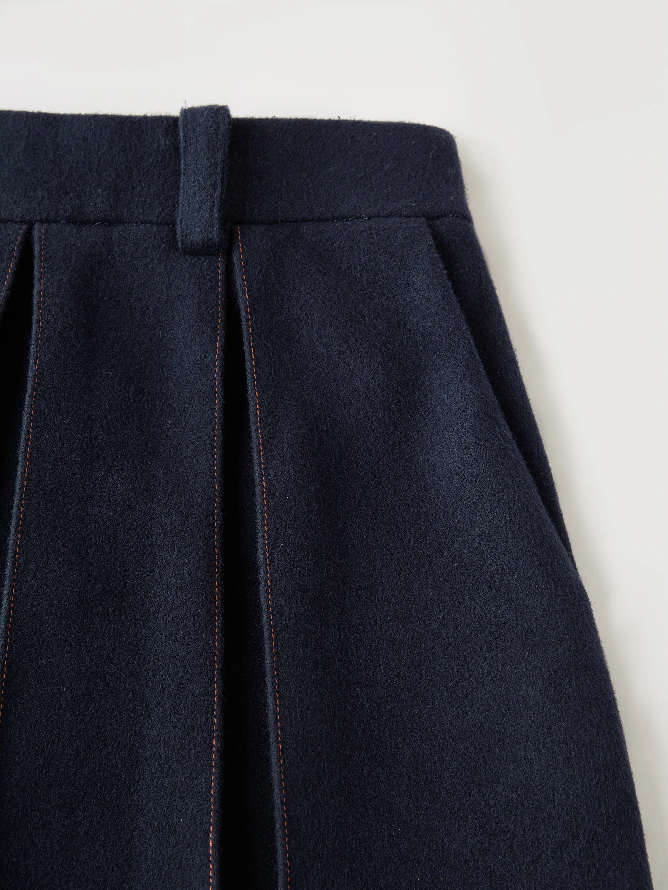 Felt Texture Pleated Mini Skort