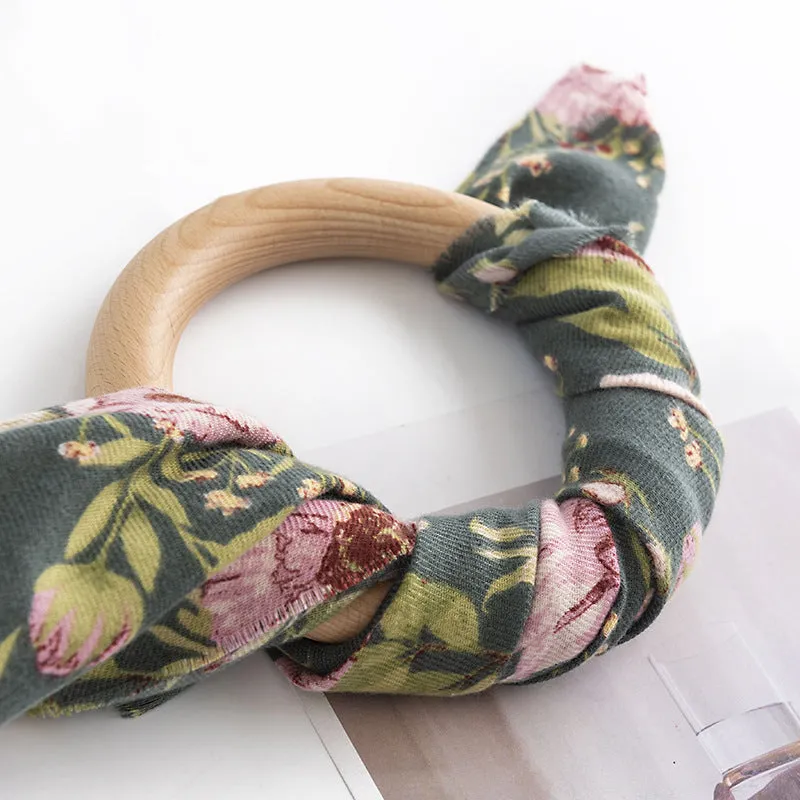 FH23-5414 Flower printed winter scarf