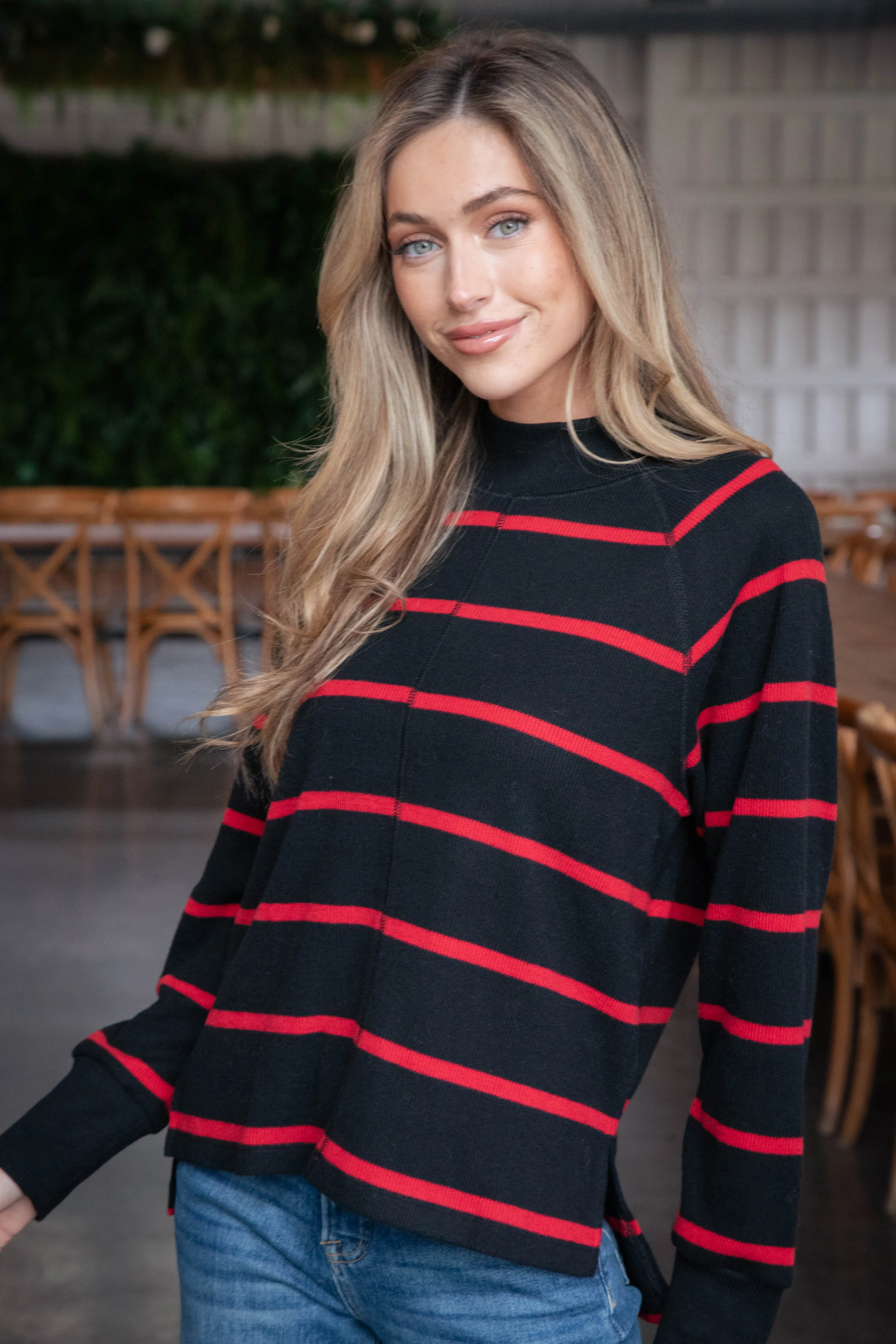 Fireside Striped Tunic, Red/Black | Sanctuary